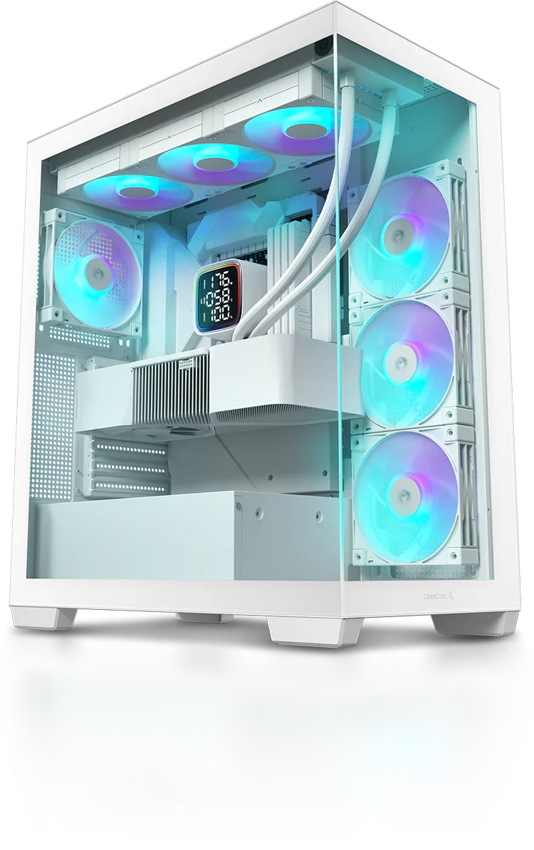 Корпус ATX DeepCool CG580 4F WH, Midi-Tower, без БП, белый R-CG580-WHNDA0-G-1