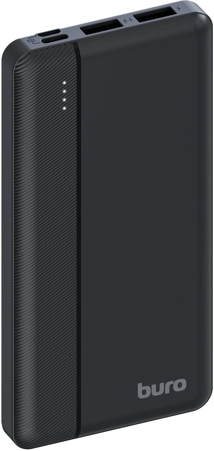 Внешний аккумулятор (Power Bank) Buro BP10A, 10000мAч, черный BP10A10PBK