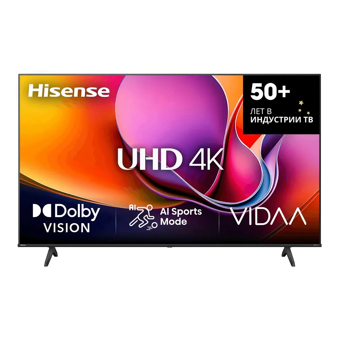 Телевизор 43"  Hisense 43A6Q, 4K Ultra HD, черный, СМАРТ ТВ, Vidaa