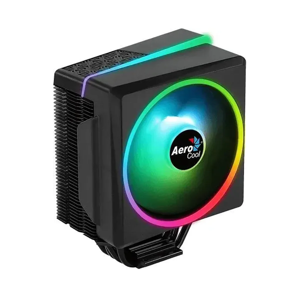 Кулер для процессора Aerocool Cylon 4F, 4-pin, ARGB, черный[cylon 4f argb pwm 4p]