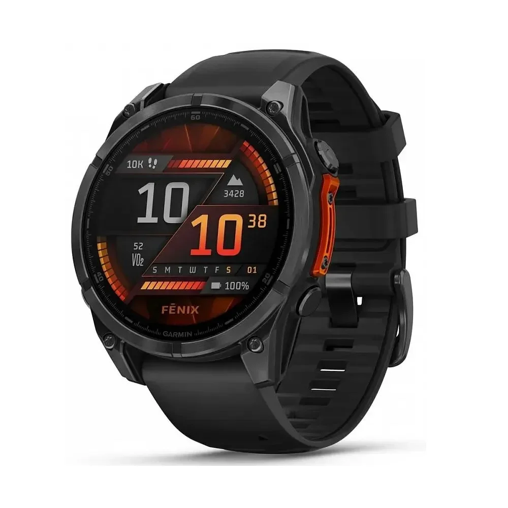 Смарт-часы Garmin Fenix 8, 51мм, 1.4", черный/серый[010-02905-00]