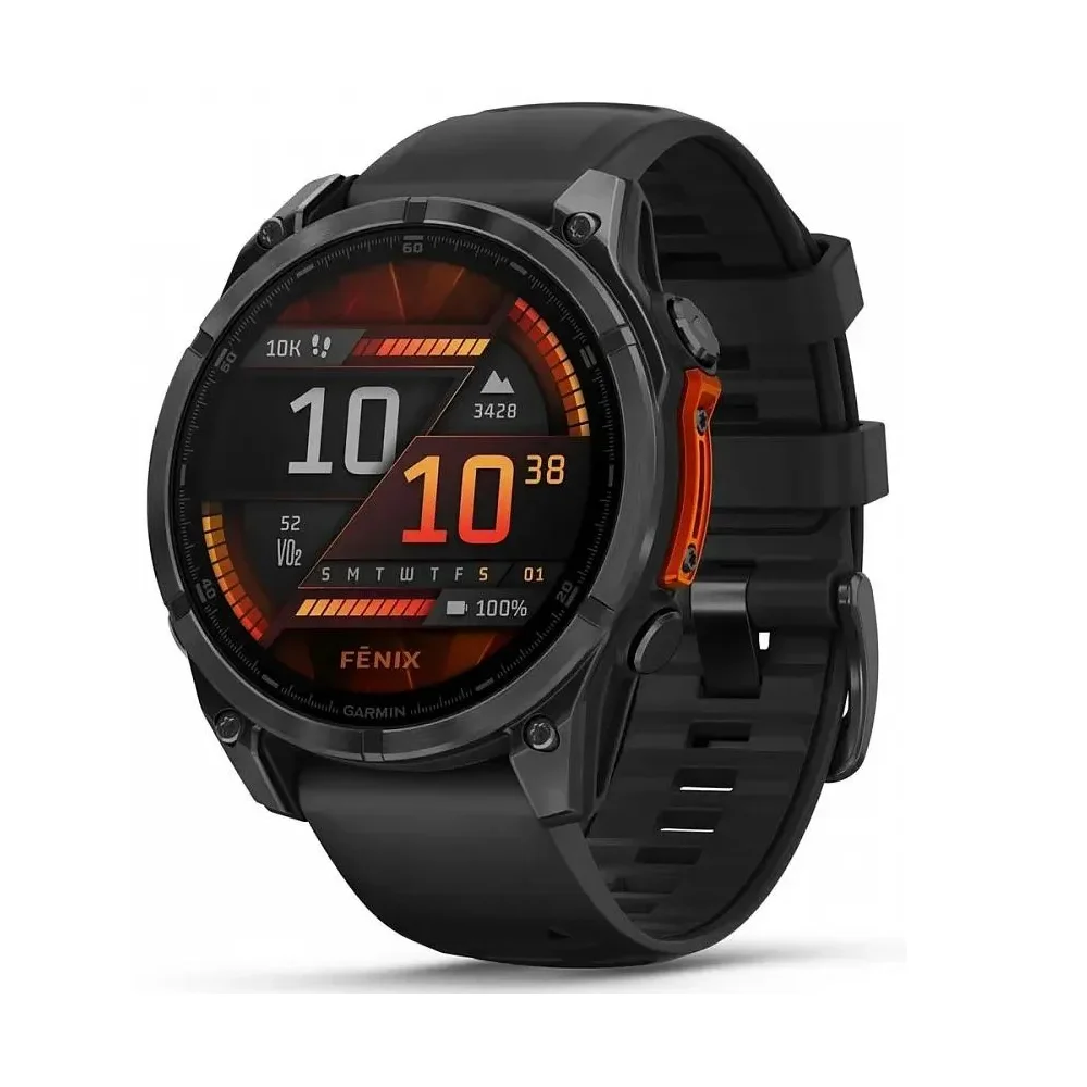 Смарт-часы Garmin Fenix 8, 47мм, 1.4", черный/серый[010-02904-00]