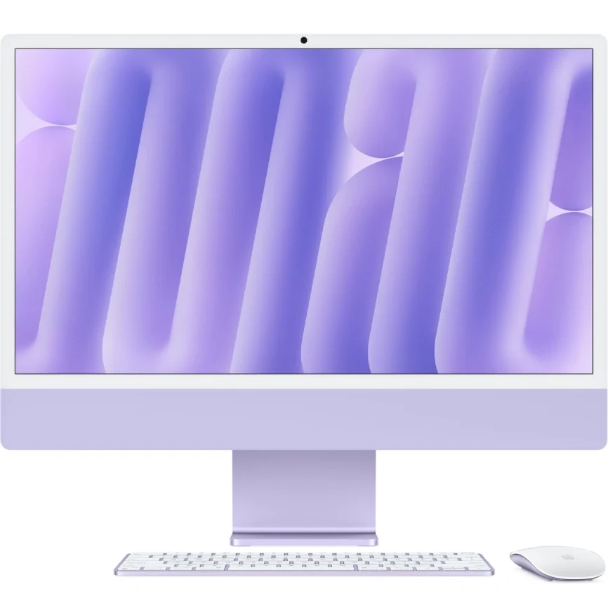 Моноблок Apple iMac 2024 24" Apple M4 (10 ядер),RAM 16 ГБ Apple GPU M4 10-core, 4480x2520, SSD 512 ГБ, фиолетовый, Mac OS (Для других стран)