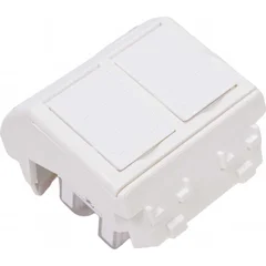 DKC Компьютерная розетка RJ-45, кат.5Е , белая, 2мод. 76656B