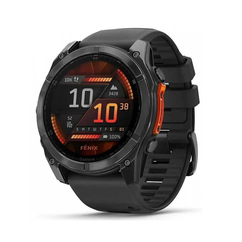 Смарт-часы Garmin Fenix 8, 47мм, 1.4", черный/серый[010-02904-00]