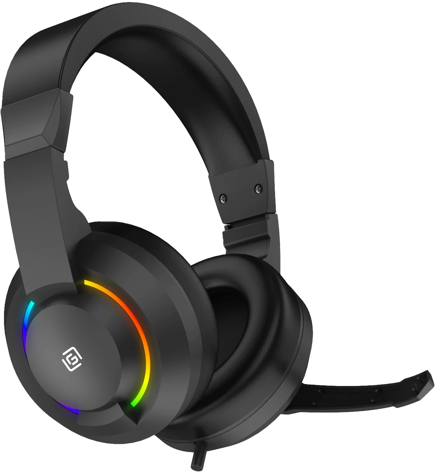 Гарнитура Oklick HS-L315G, для компьютера, накладные, проводные USB/3,5 мм, черный 2007552