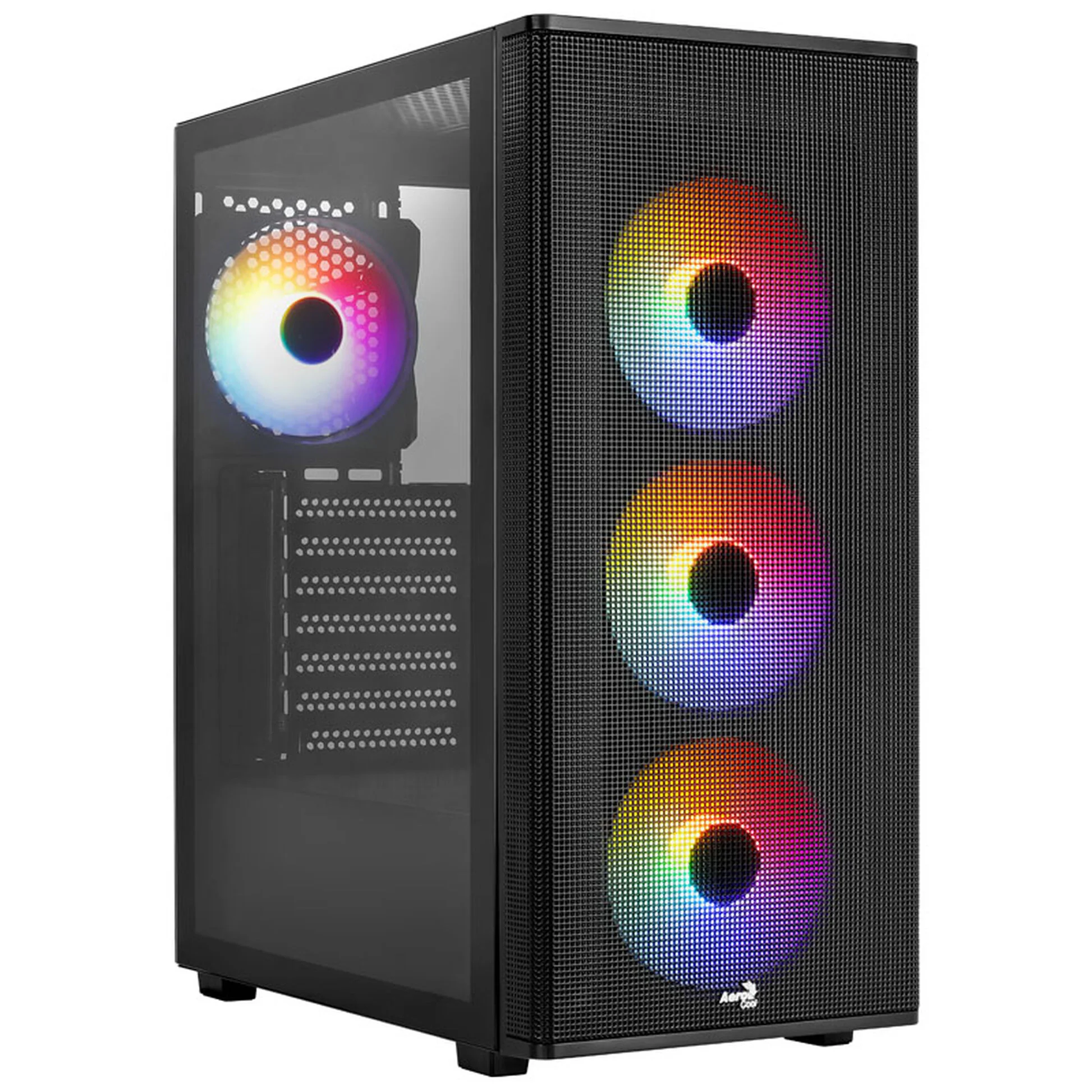 Корпус ATX Aerocool Designer-G-BK-v1, Midi-Tower, без БП, черный