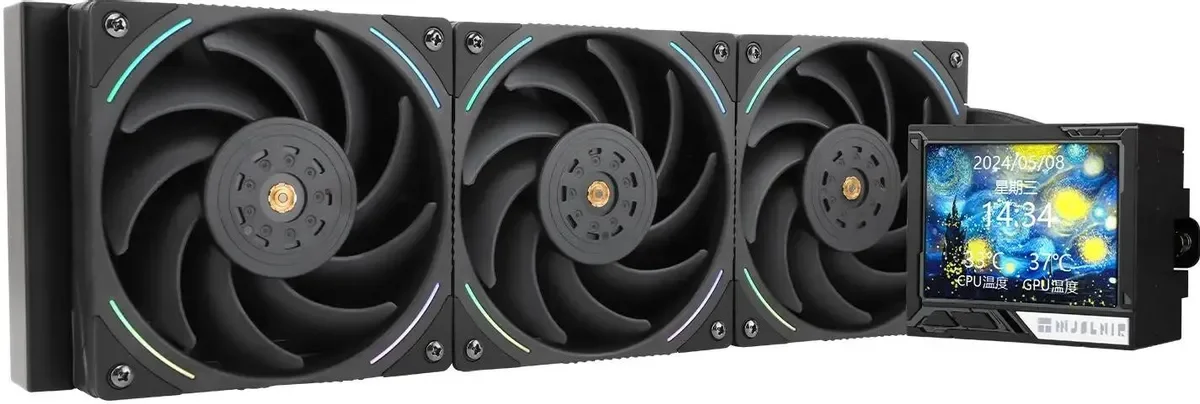 Система водяного охлаждения Thermalright Mjolnir Vision 360, LCD, 4-pin, ARGB, 120мм, Ret, черный M-VISION-360-BL-ARGB