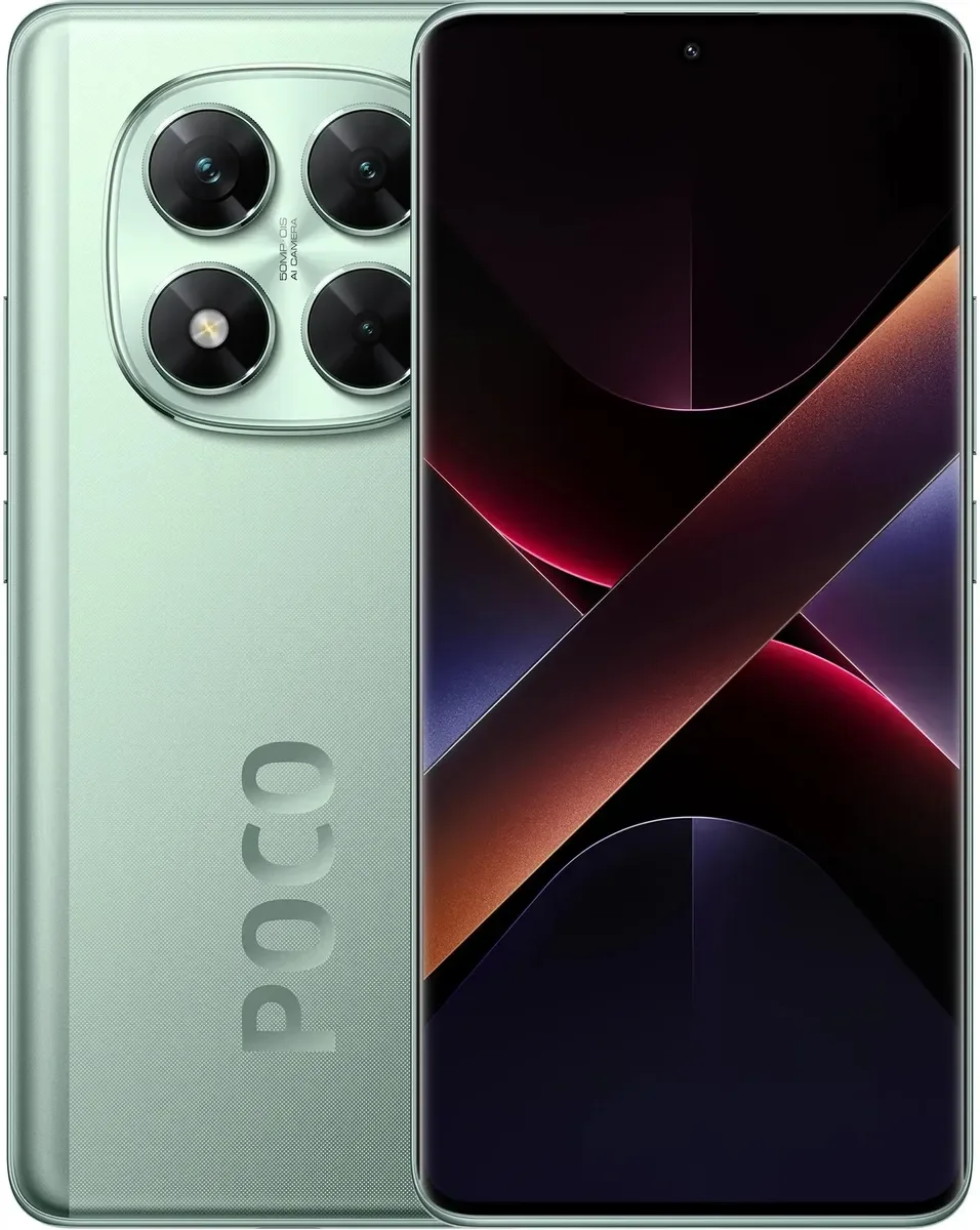 Смартфон POCO X7 5G, 6.67" (2712x1220) AMOLED, MediaTek Dimensity 7300-Ultra (8 ядер), 12/512Гб, Android 14, зеленый (MZB0IR8RU)