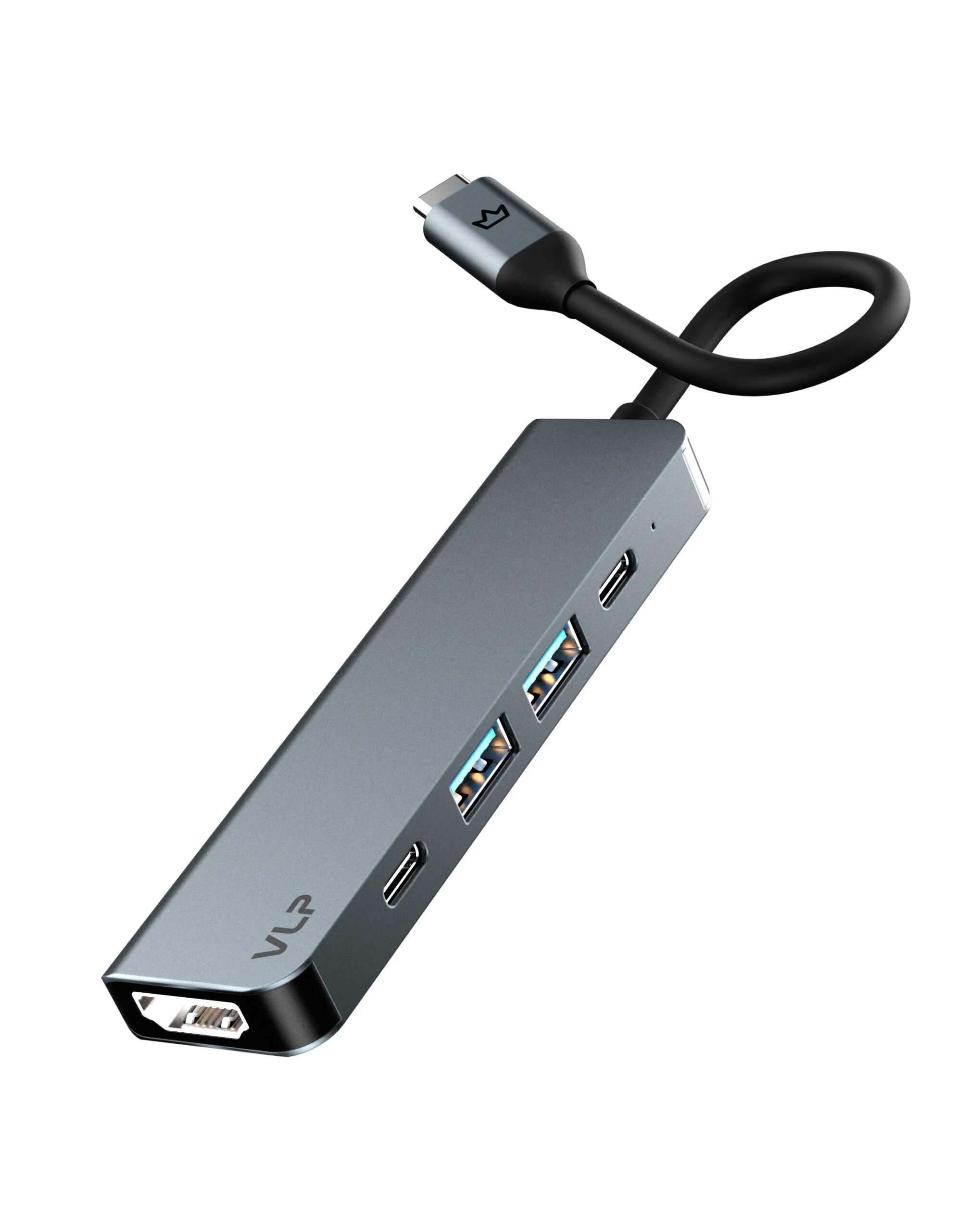 Адаптер VLP Infinity USB-C Hub 5 в 1, серебряный