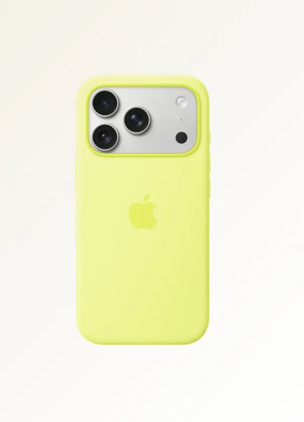 Чехол накладка для iPhone 17 Pro Max 6.9" Silicone  (Button/Magsafe) Neon Yellow