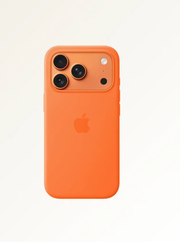 Чехол накладка для iPhone 17 Pro 6.3" Silicone  (Button/Magsafe) Orange