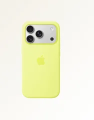 Чехол накладка для iPhone 17 Pro 6.3" Silicone  (Button/Magsafe) Neon Yellow