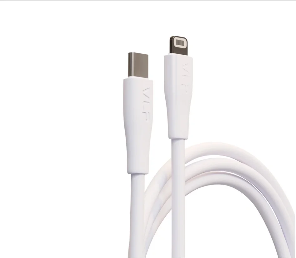 Дата-кабель VLP LITE Color Line USB-C to Lightning, 27W, 1м, белый