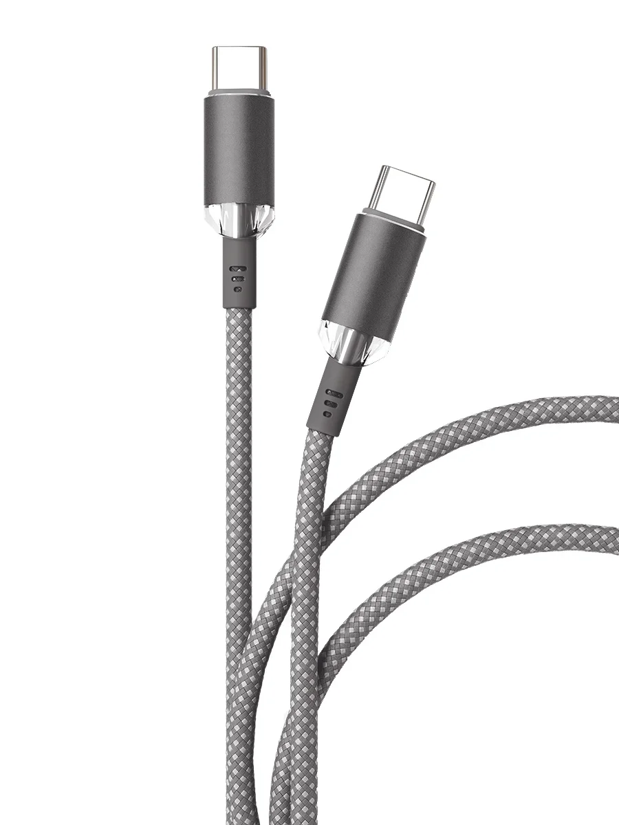 Дата-кабель VLP Diamond Cable USB C - USB C, 1.2м, темно-серый