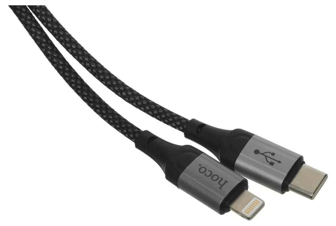 Кабель Hoco USB - C - lightning 1м черный