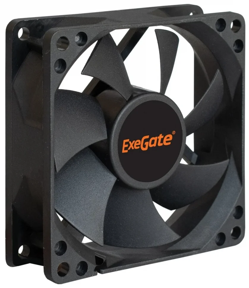 Вентилятор для корпуса ExeGate EX08025S3P черный 1 шт.