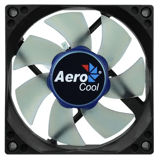 Вентилятор для корпуса AeroCool Motion 8 Blue-3P черный/синяя подсветка 1 шт.