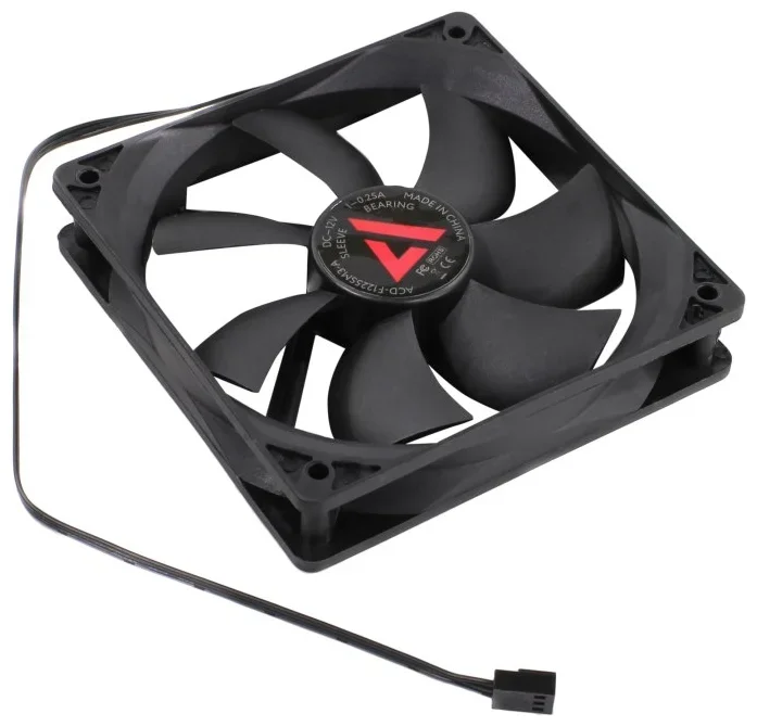 Вентилятор для корпуса ACD ACD-F1225HM3-A черный 1 шт.