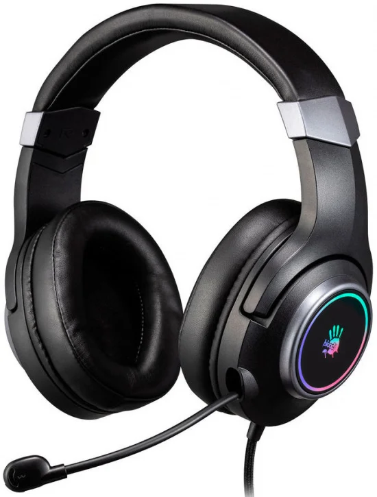 Наушники с микрофоном A4Tech Bloody G350 черный 2м мониторные USB оголовье (G350 USB/ BLACK) G350  USB/ BLACK