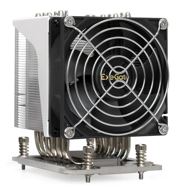 Кулер для процессора Exegate EX293437RUS Кулер ExeGate ESNK-P0064AP4.PWM.4U.SP3.Cu (Al+Cu, 4U, 6 тепл. трубок, LGA SP3, TDP 280W, PWM, 1900-3800RPM, 2 ball bearing, 4pin, 44db, 730г, на винтах, с термопастой, Retail box)