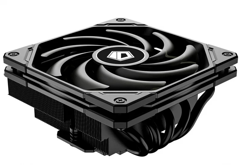 Кулер для процессора Cooler ID-COOLING IS-55 BLACK LGA1700/1200/115X/AM5/AM4 низкопрофильный высота 55mm (27шт/кор, TDP 125W, PWM, 5 тепл.трубок + медная база, FAN 120mm, черный