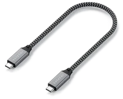Кабель Satechi USB4 C to C длина 25 см. Цвет: серый космос Satechi USB4 C to C Cable 25 cm - Space Gray