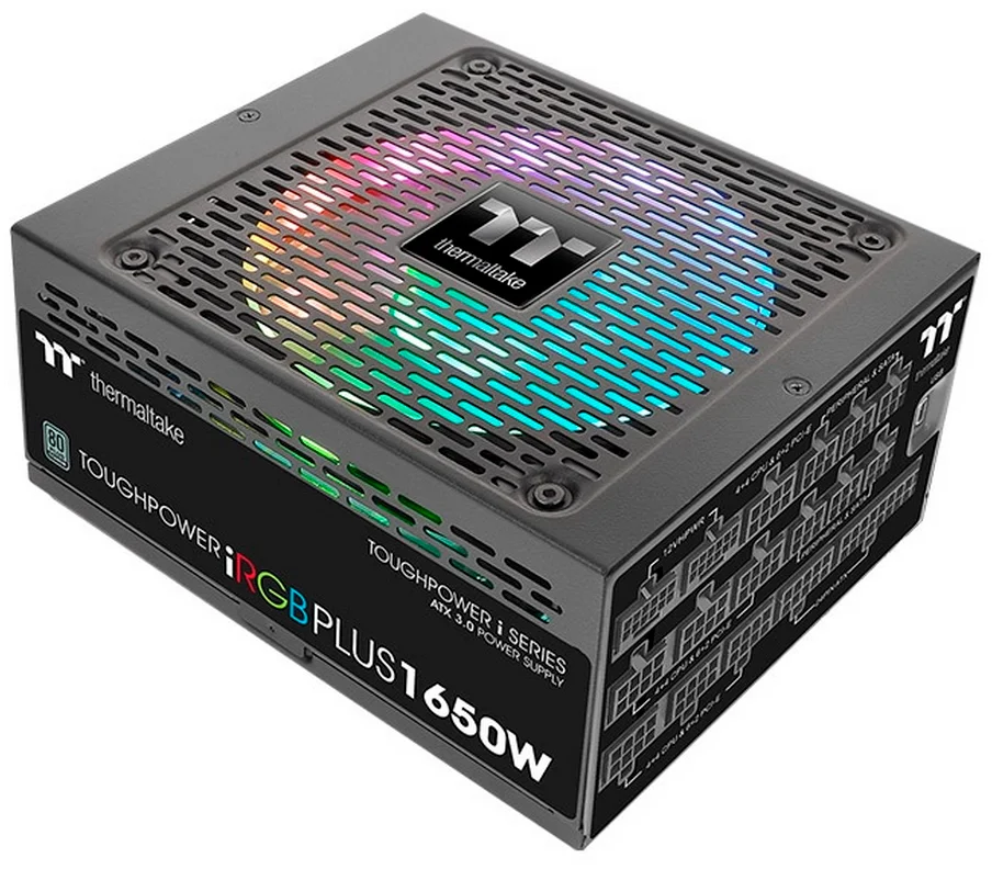 Блок питания Toughpower i/1650W/Fully Modular/Riing Duo/Full Range/Digital/80 Plus Titanium/EU/100% JP CAP TPI-1650DH3FCT All Flat Cables/Gen 5