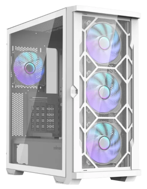 Корпус ZALMAN Z10 DUO White, ATX, WHITE, WINDOW, 2x3.5", 2x2.5", 2xUSB3.0, 1xUSB 3.1 Type-C, FRONT 3x120mm Infinity Mirror ARGB, REAR 1x120mm Infinity Mirror ARGB, replaceable front panel