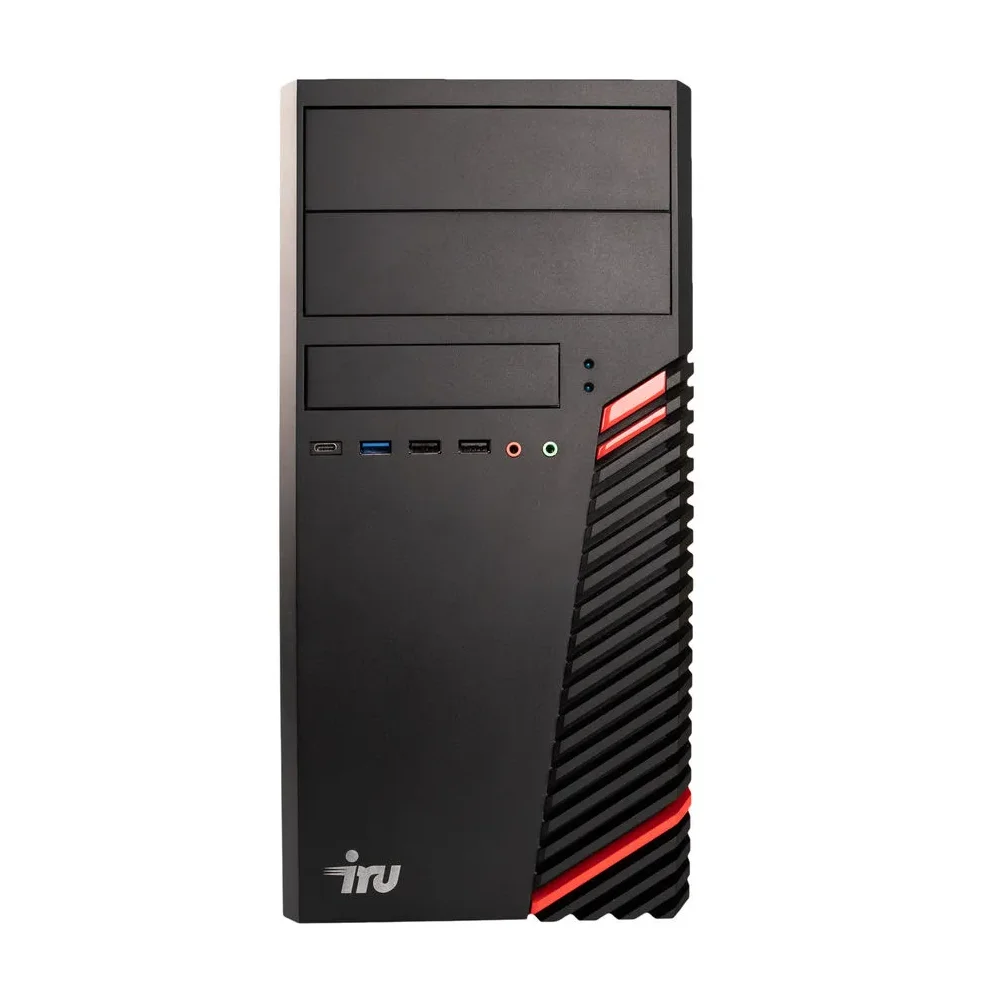 Настольный компьютер iRU Office 310H6SM,  Intel Core i5 12400,  DDR4 8ГБ, 256ГБ(SSD),  Intel UHD Graphics 730,  Free DOS,  черный [1911878]
