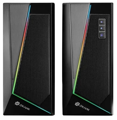 Колонки Oklick OK-125,  2.0,  черный [1458489]