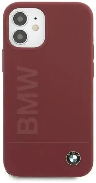 Чехол (клип-кейс)  BMW liquid silicone, для Apple iPhone 12 mini, противоударный, бордовый [bmhcp12sslblre]