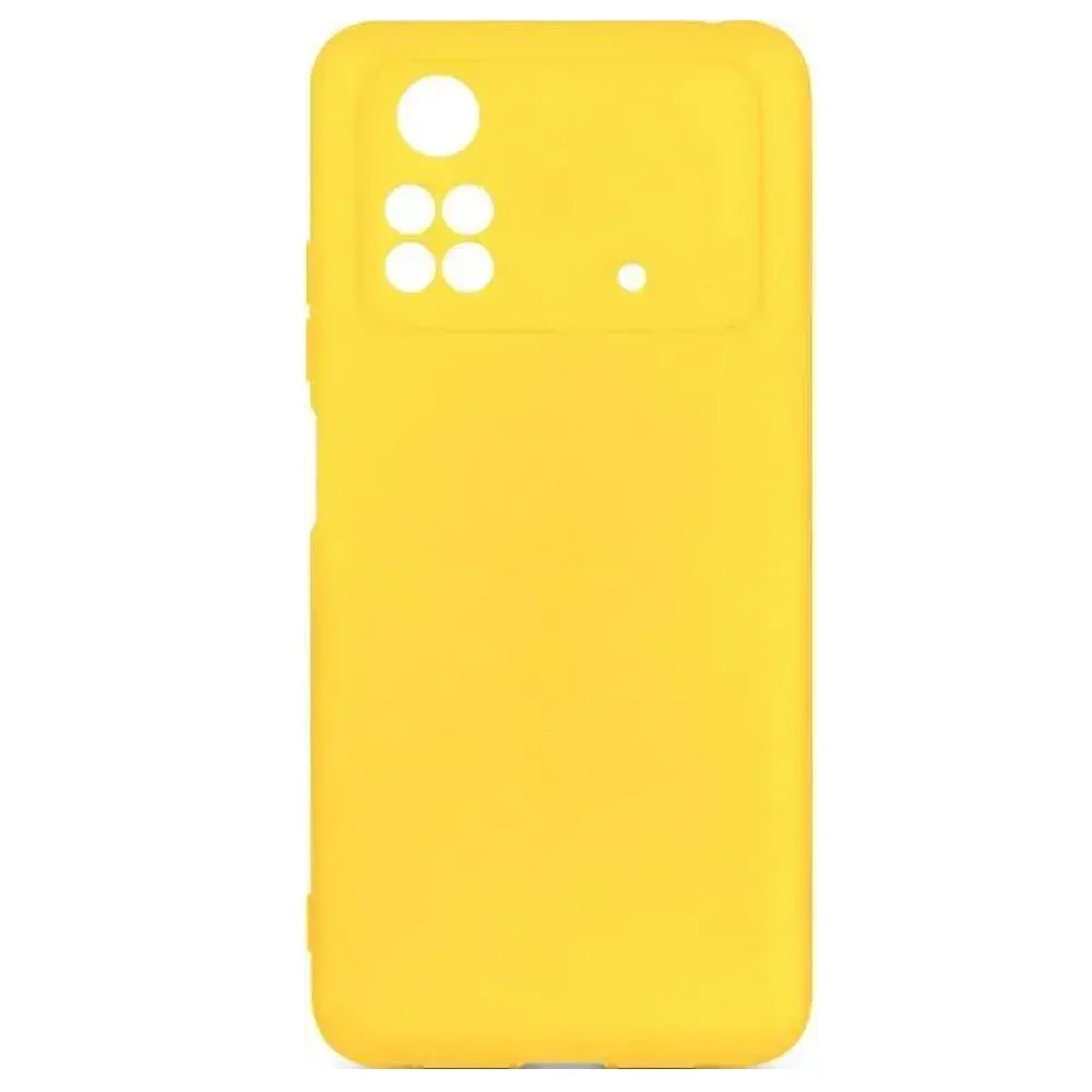 Чехол (клип-кейс) DF poCase-03, для Poco M4 Pro (4G), желтый [pocase-03 (yellow)]