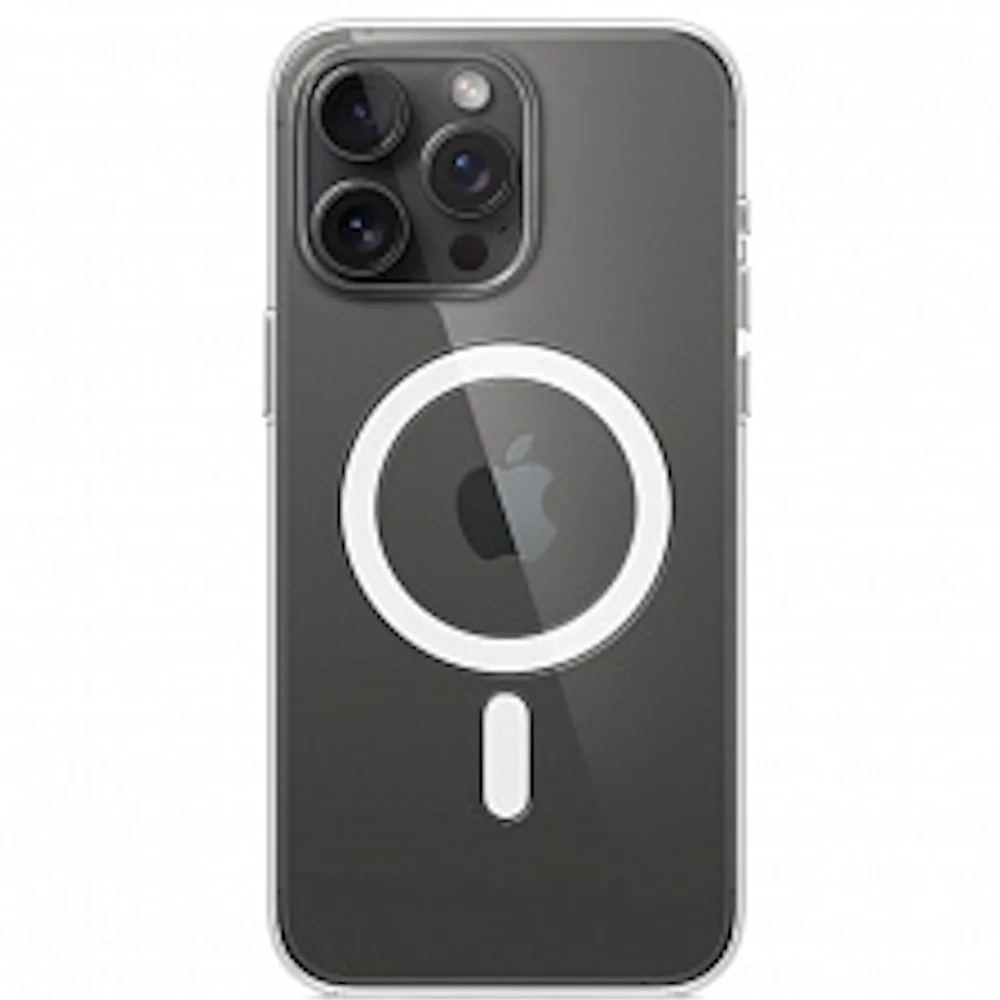 Чехол силиконовый Hoco для Apple iPhone 15 Pro Max Magsafe (Прозрачный)