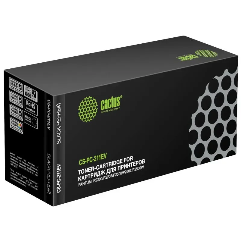 Картридж лазерный Cactus CS-PC-211EV-MPS black ((6000стр.) для Pantum P2200/P2207/P2500/P2507/P2500W) (CS-PC-211EV-MPS)