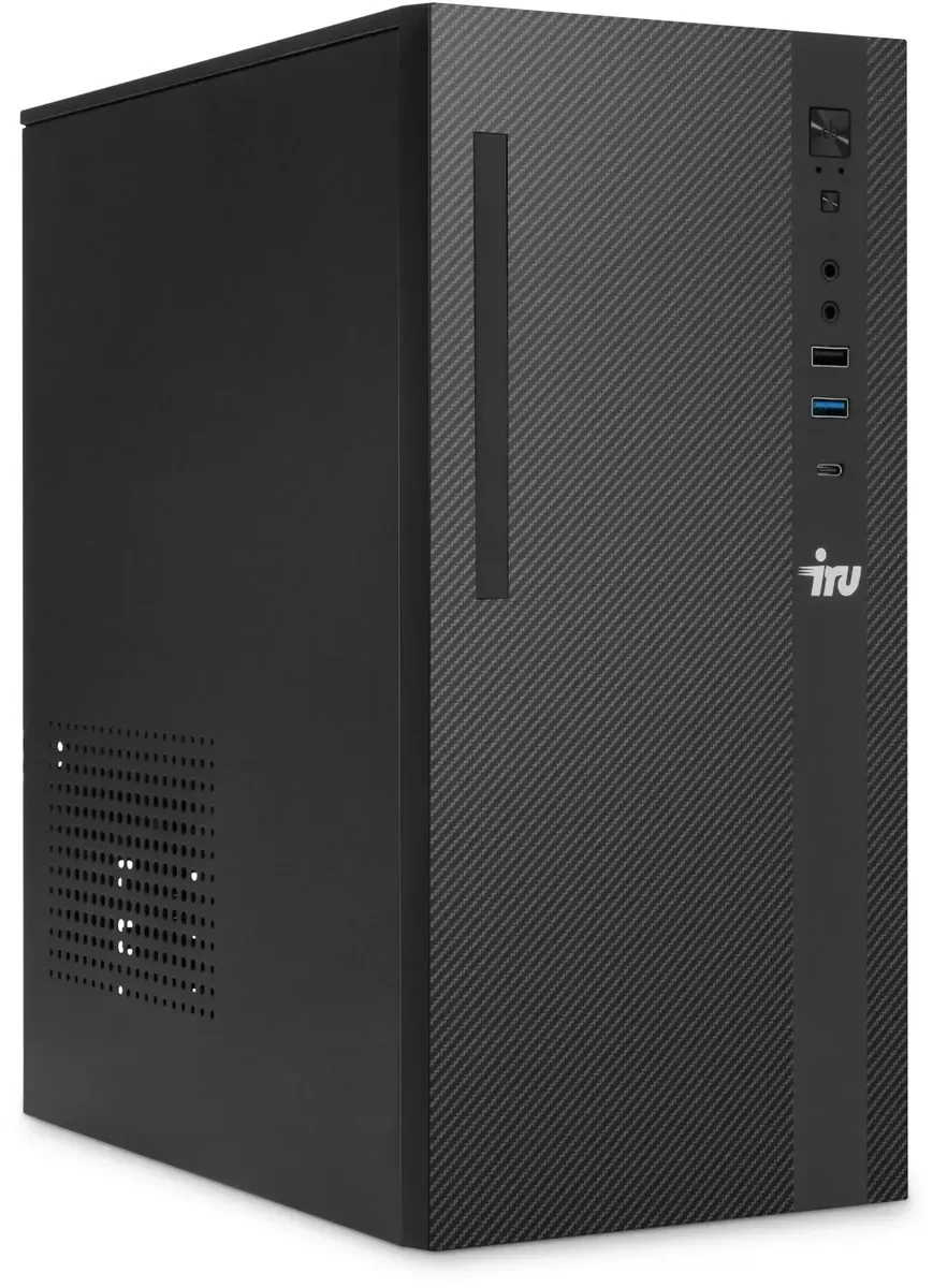 Компьютер iRU 310SC,  Intel Core i3 12100,  DDR4 16ГБ, 256ГБ(SSD),  Intel UHD Graphics 730,  Windows 11 Professional,  черный [1969053]
