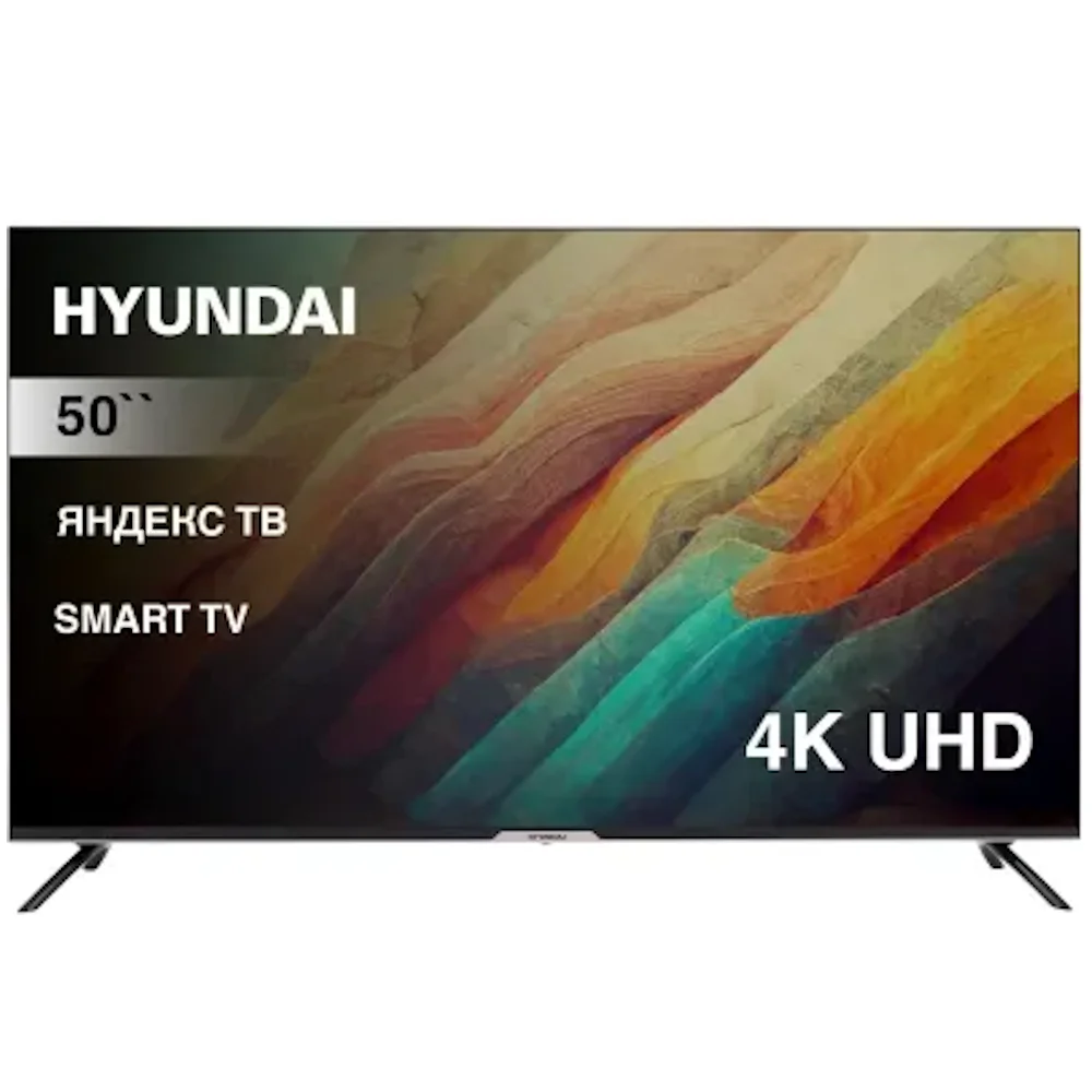 Телевизор Hyundai 50” LED, UHD, Smart TV (Яндекс.ТВ), Звук (16 Вт (2x8 Вт), 3xHDMI, 2xUSB, 1xRJ-45, Черный, H-LED50BU7003