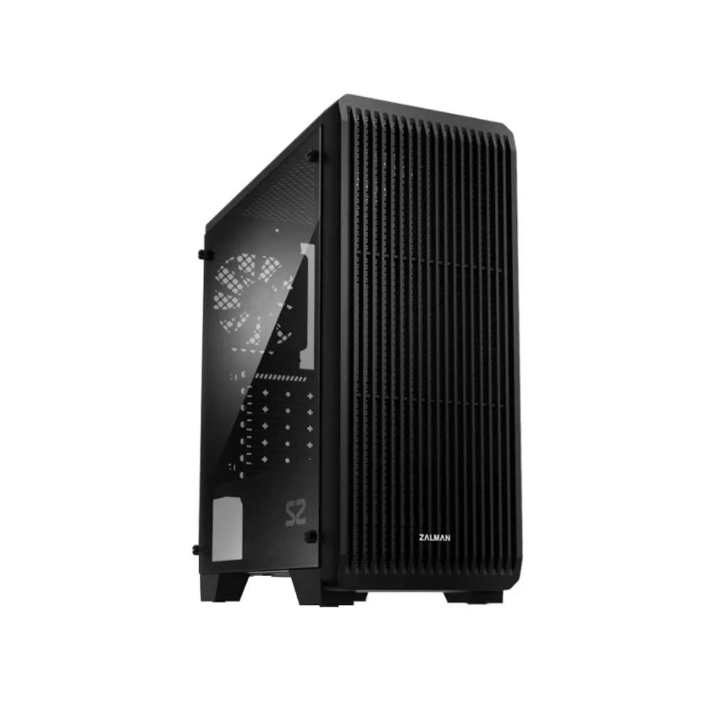 Корпус MidiTower Zalman S2 TG black (ATX, без БП, 2xUSB2.0 Type-A + USB3.2 Type-A) (Zalman S2 TG)