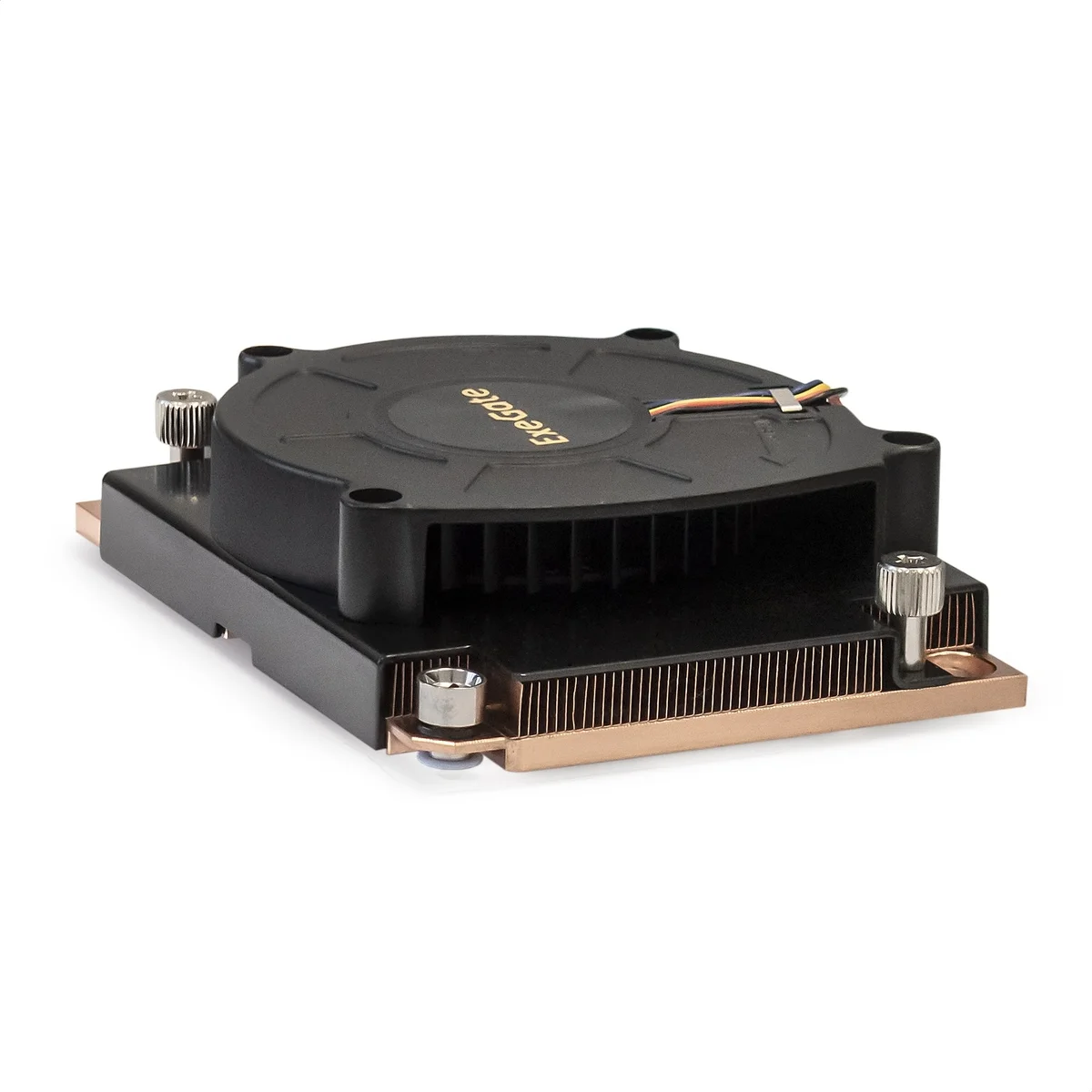 Кулер ExeGate ESNK-P0067APS4.PWM.1U.3647.Cu (радиальный (улитка), медный, 1U, 3 тепл. трубки, LGA3647, Narrow, TDP 165W, Fan 80mm, PWM, 1500-6600RPM, 2 ball bearing, 4pin, 64db, на винтах, с термопастой, Retail box)