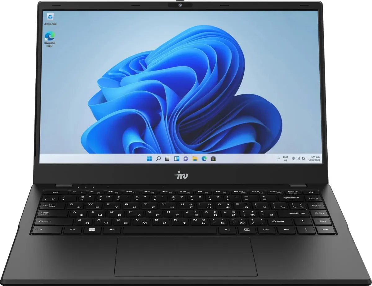 Ноутбук iRU Planio 14ING 14", IPS, Intel N100 0.8ГГц, 4-ядерный, 8ГБ LPDDR5, 512ГБ SSD,  Intel UHD Graphics, Windows 11 Pro, черный [2059101]