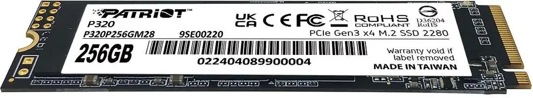 Накопитель SSD Patriot PCIe 3.0 x4 256GB P320 M.2 2280 (P320P256GM28)