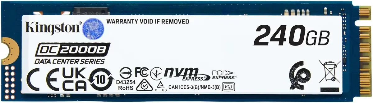 SSD накопитель Kingston DC2000B 240ГБ, M.2 2280, PCIe 4.0 x4,  NVMe,  M.2 [sedc2000bm8/240g]