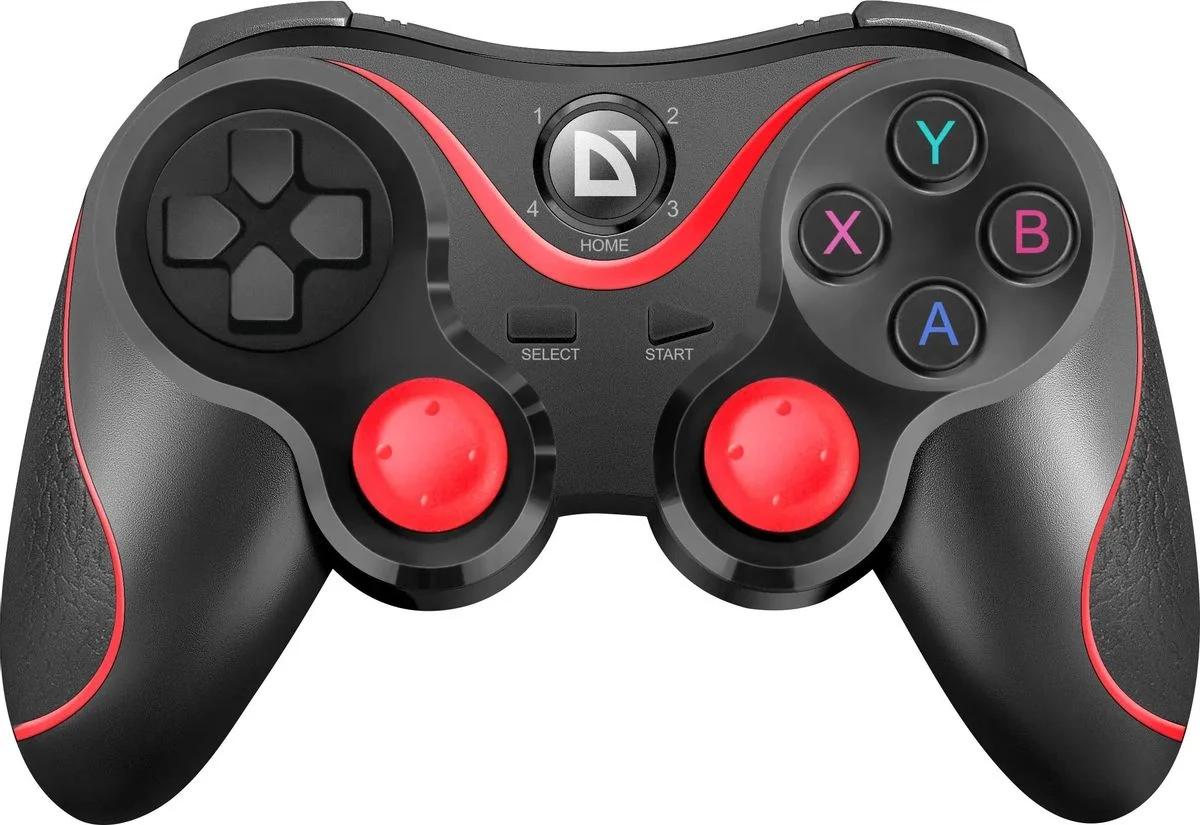 Геймпад беспроводной Defender Impulse черный, держатель для смартфона/кабель USB [64284]